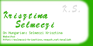 krisztina selmeczi business card